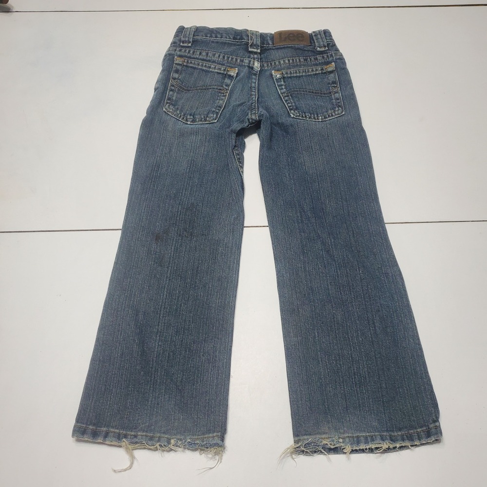 Lee Boys X Treme Comfort Straight Jeans Blue Adjustable Waist Stretch 8 Slim